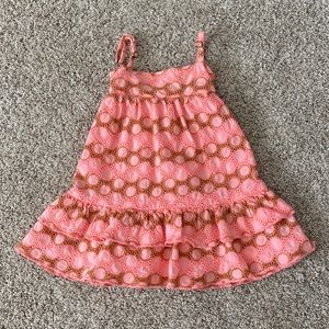 PEEK Nordstrom Baby girls pink dress size 3-6 months